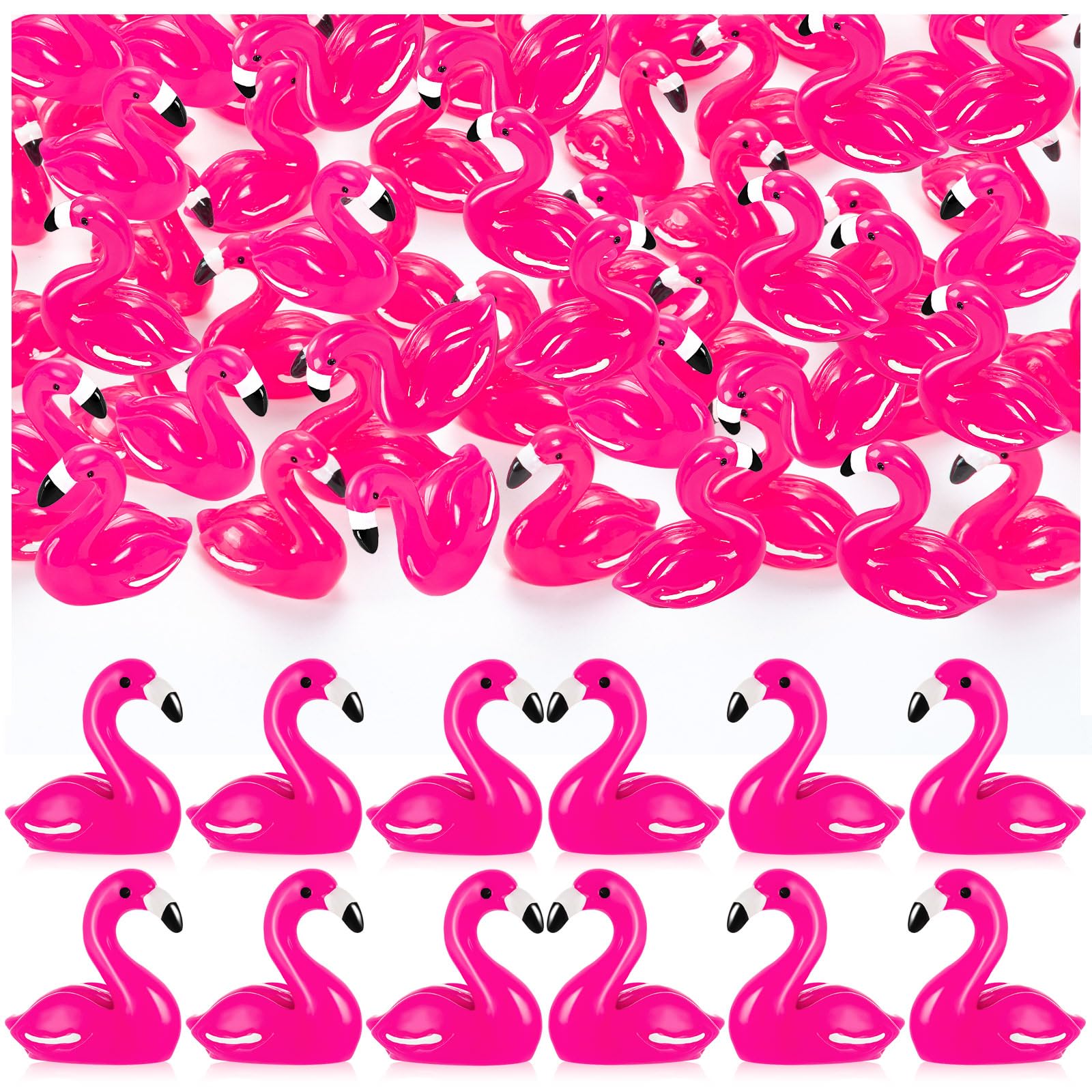 LHSYFBZ mini flamingo figurine for cake toppers and festive decor