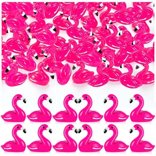 LHSYFBZ mini flamingo figurine for cake toppers and festive decor