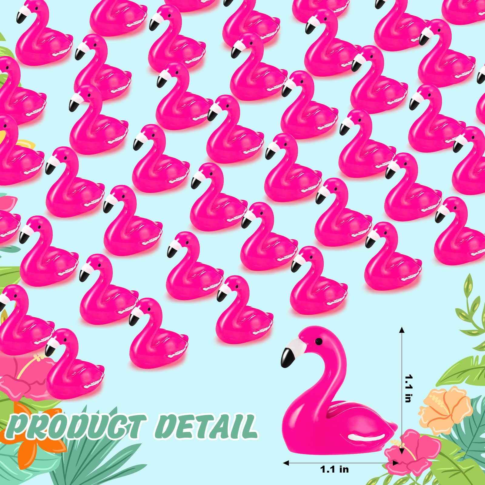 LHSYFBZ mini flamingo jewelry component, ideal for DIY necklaces