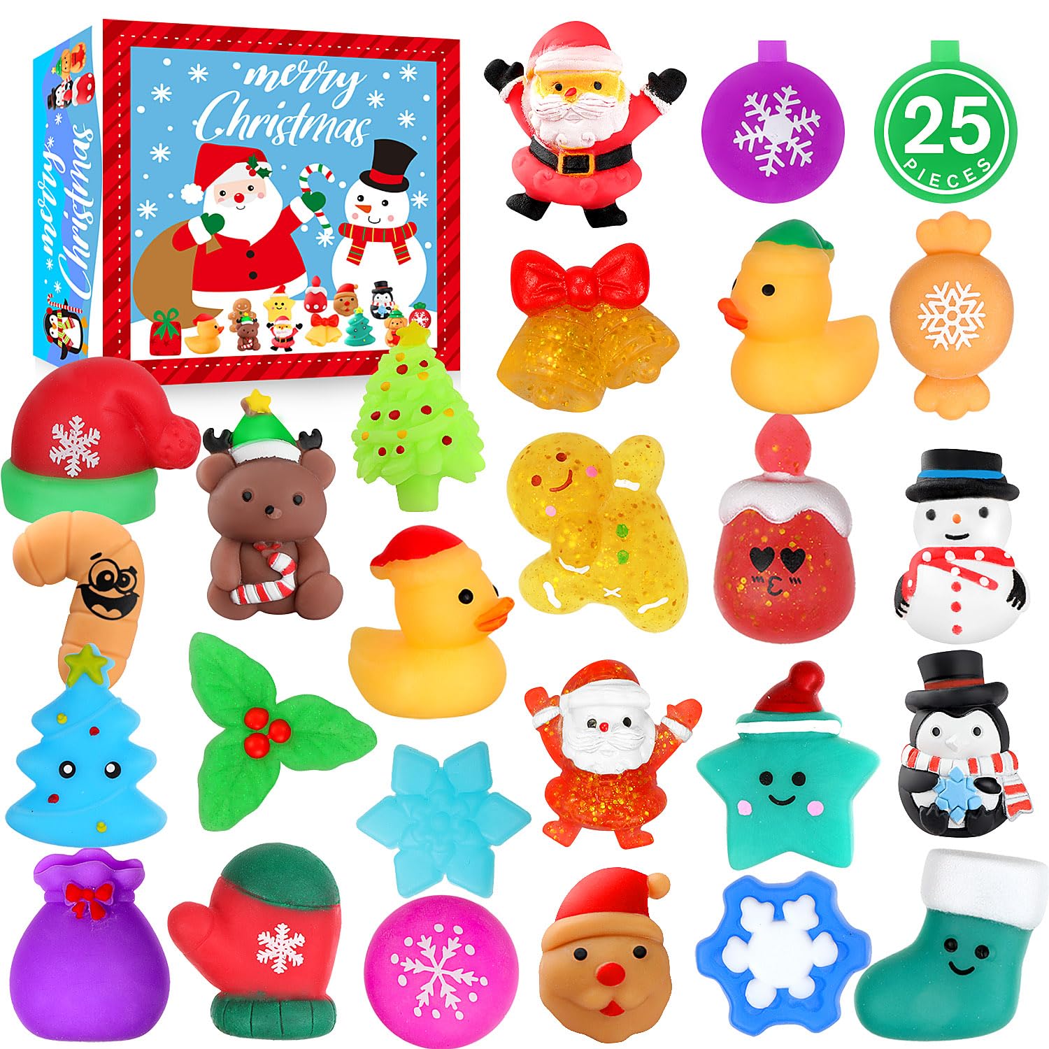 LIAM&AVA Christmas squishy 25-pack set for festive party favors