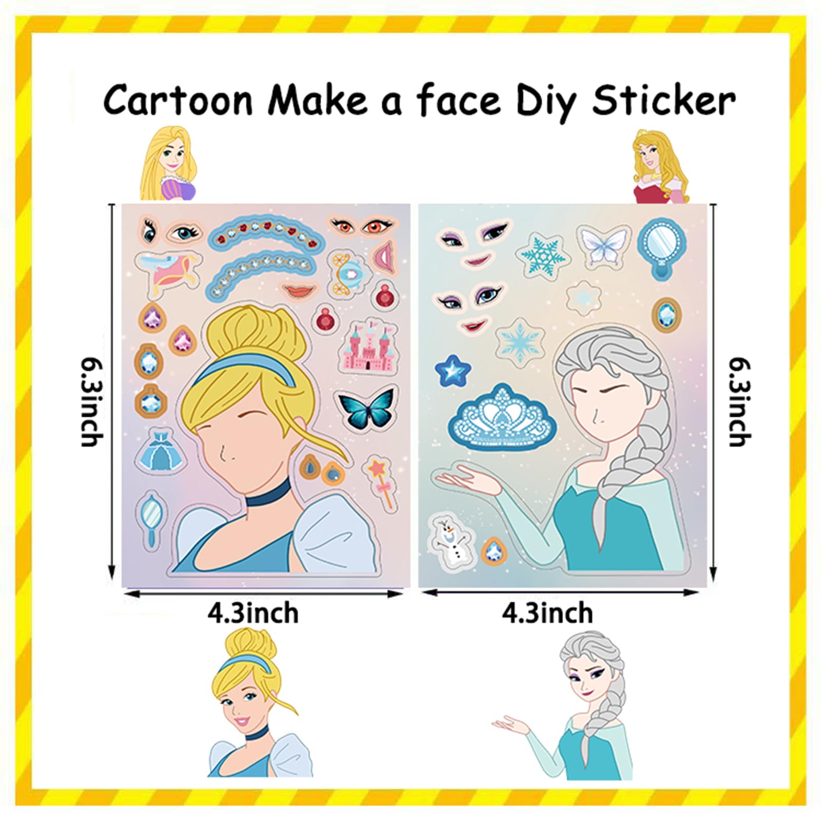LIANKONG Make-a-face stickers in use on notebooks, bottles, and laptops
