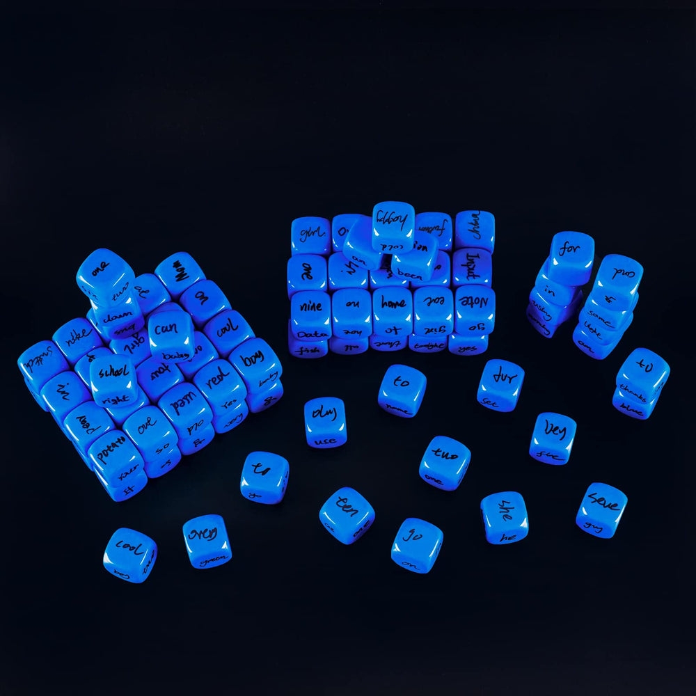 Lianshi 22mm rounded blank dice in blue, durable and portable for on-the-go activities.