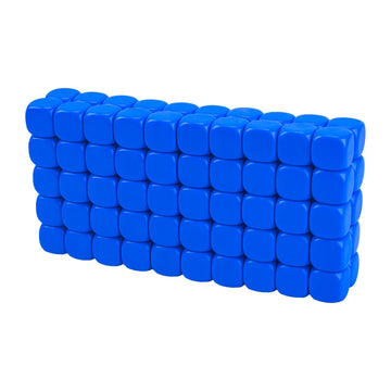 Lianshi 22mm rounded blank dice in white, ideal for probability practice.