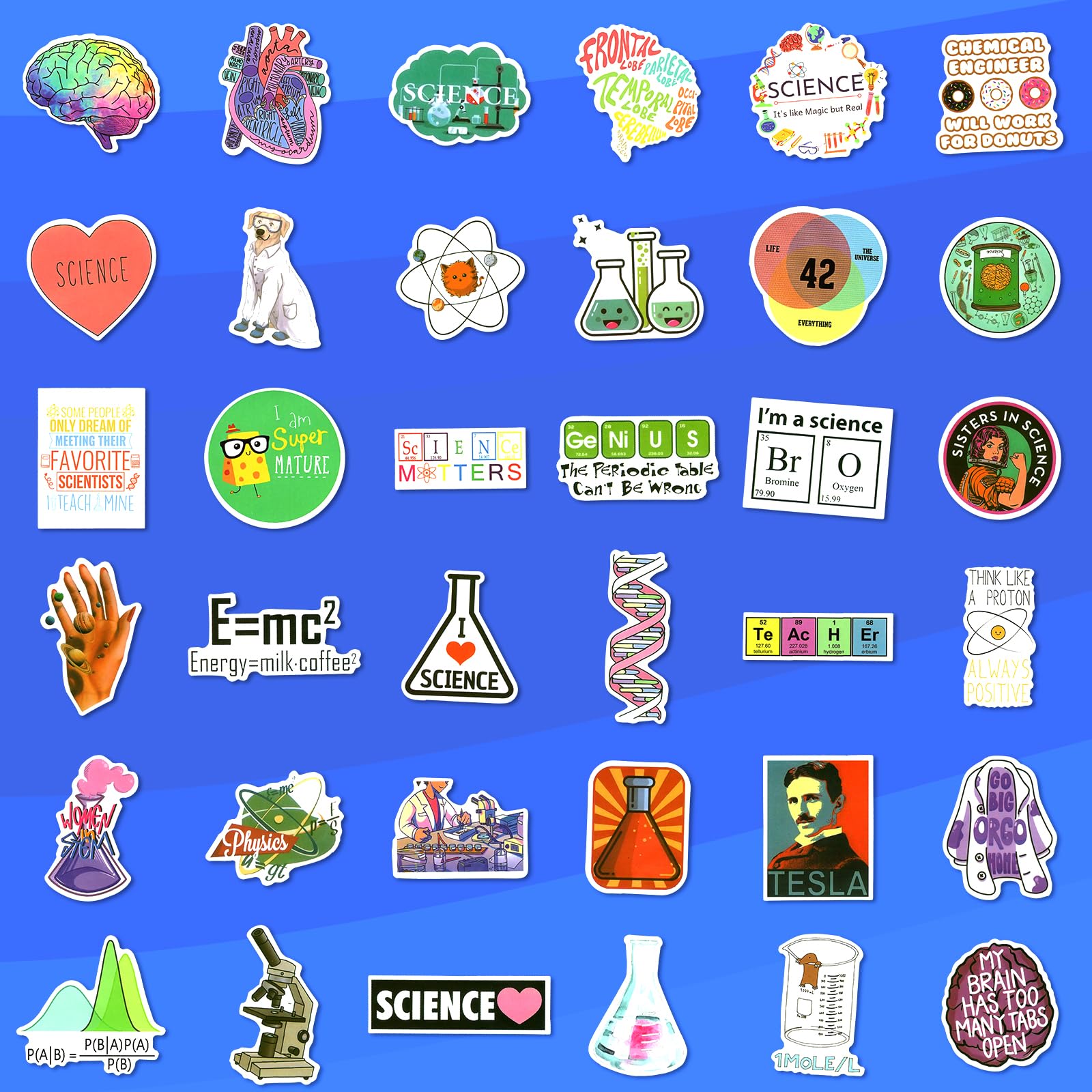 LIAOWL math and science stickers on a notebook for study motivation