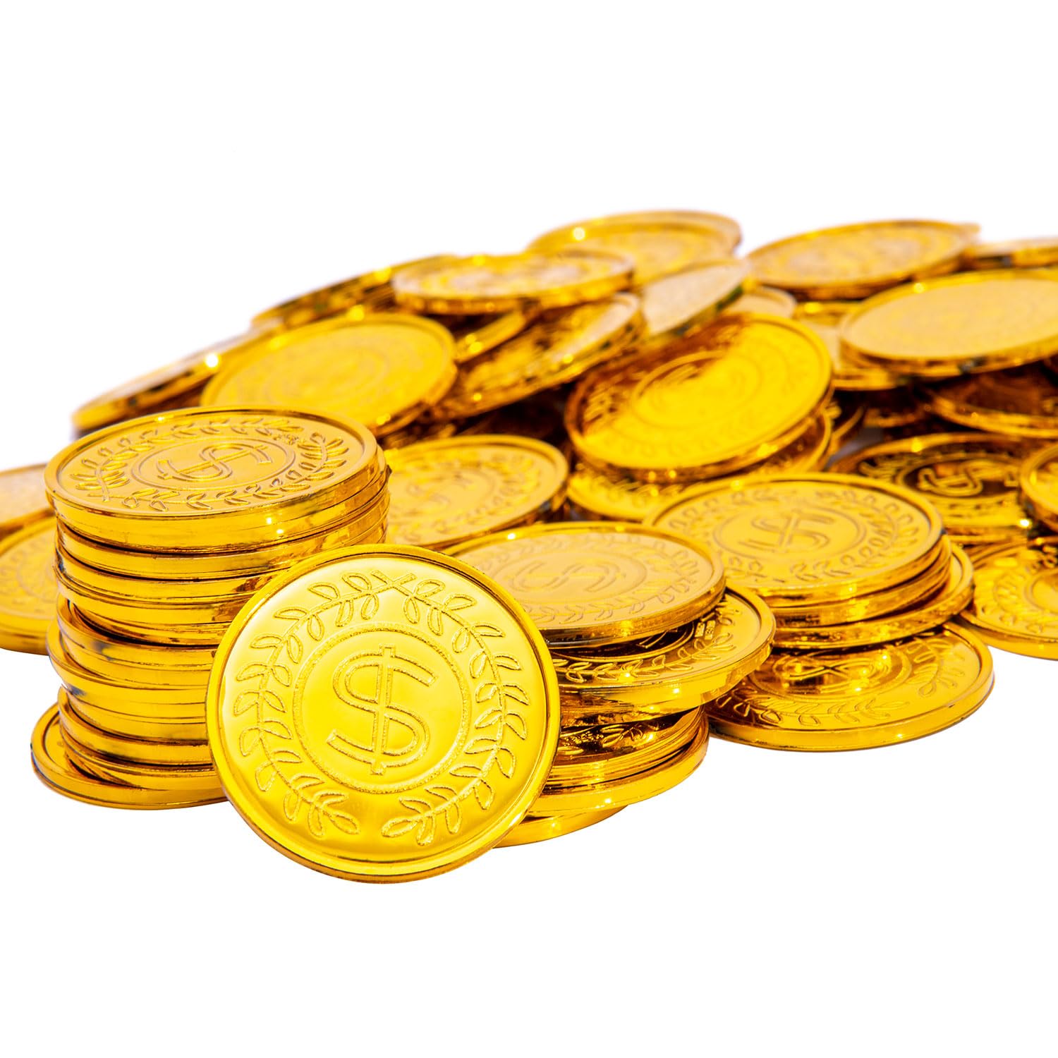 Liatunou pirate gold coins pack for treasure hunts and party games