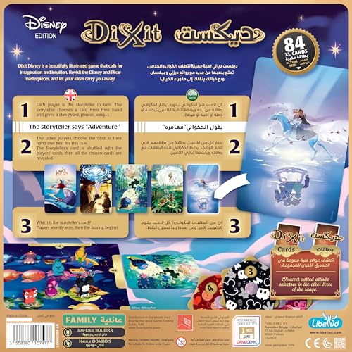 Libellud Dixit Disney Edition Elsa ice castle evokes magical playtime.