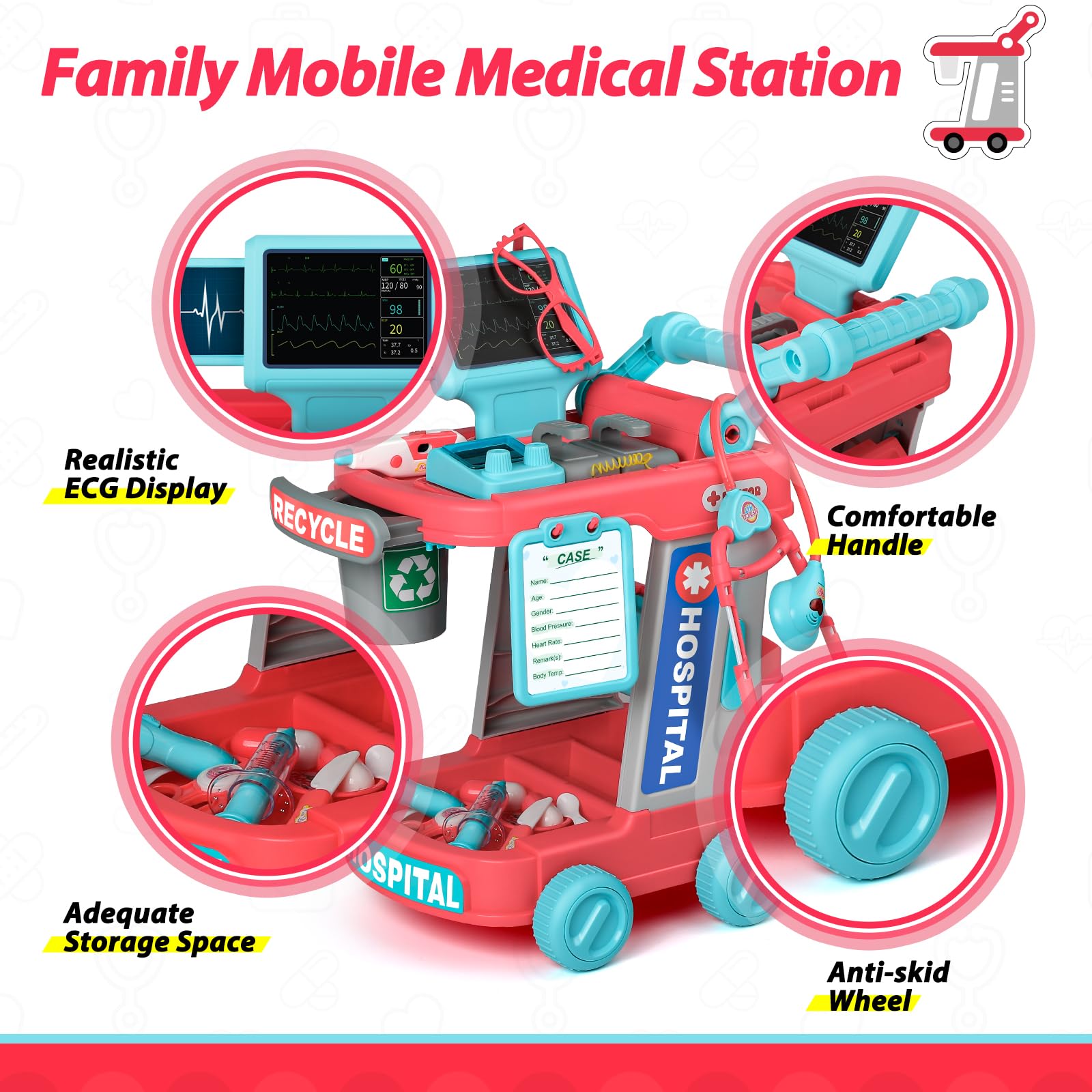 Liberry Doctor Kit in use by kids during pretend visits