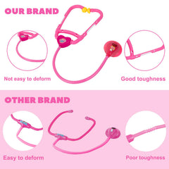 Liberry Doctor Kit pink blood-pressure cuff fits a child’s wrist for role-play