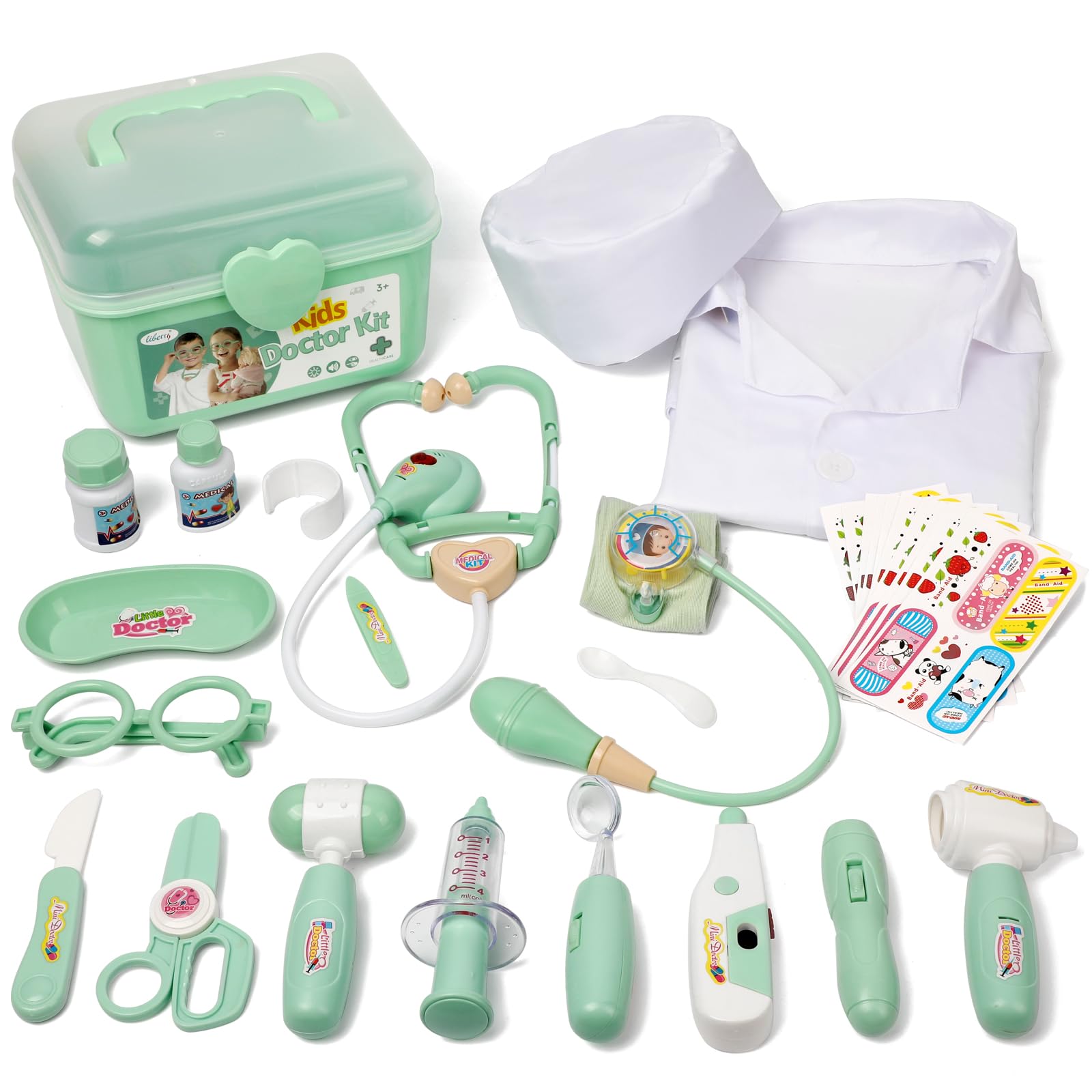 Liberry doctor kit stethoscope close-up for imaginative medical play