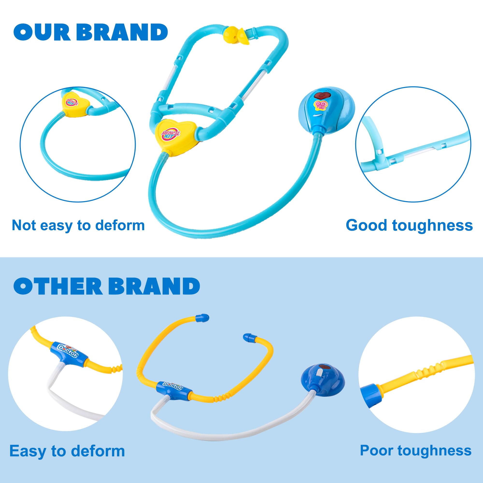 Liberry stethoscope for realistic pretend play and imaginative care.