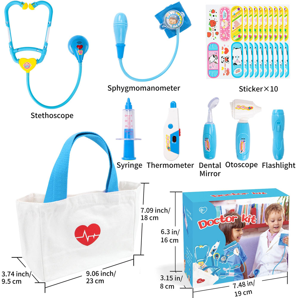 Liberry doctor kit storage bag keeps toys organized on the go.