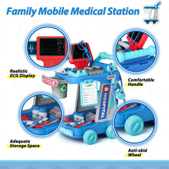 Liberry thermometer and accessories for interactive pretend checkups.