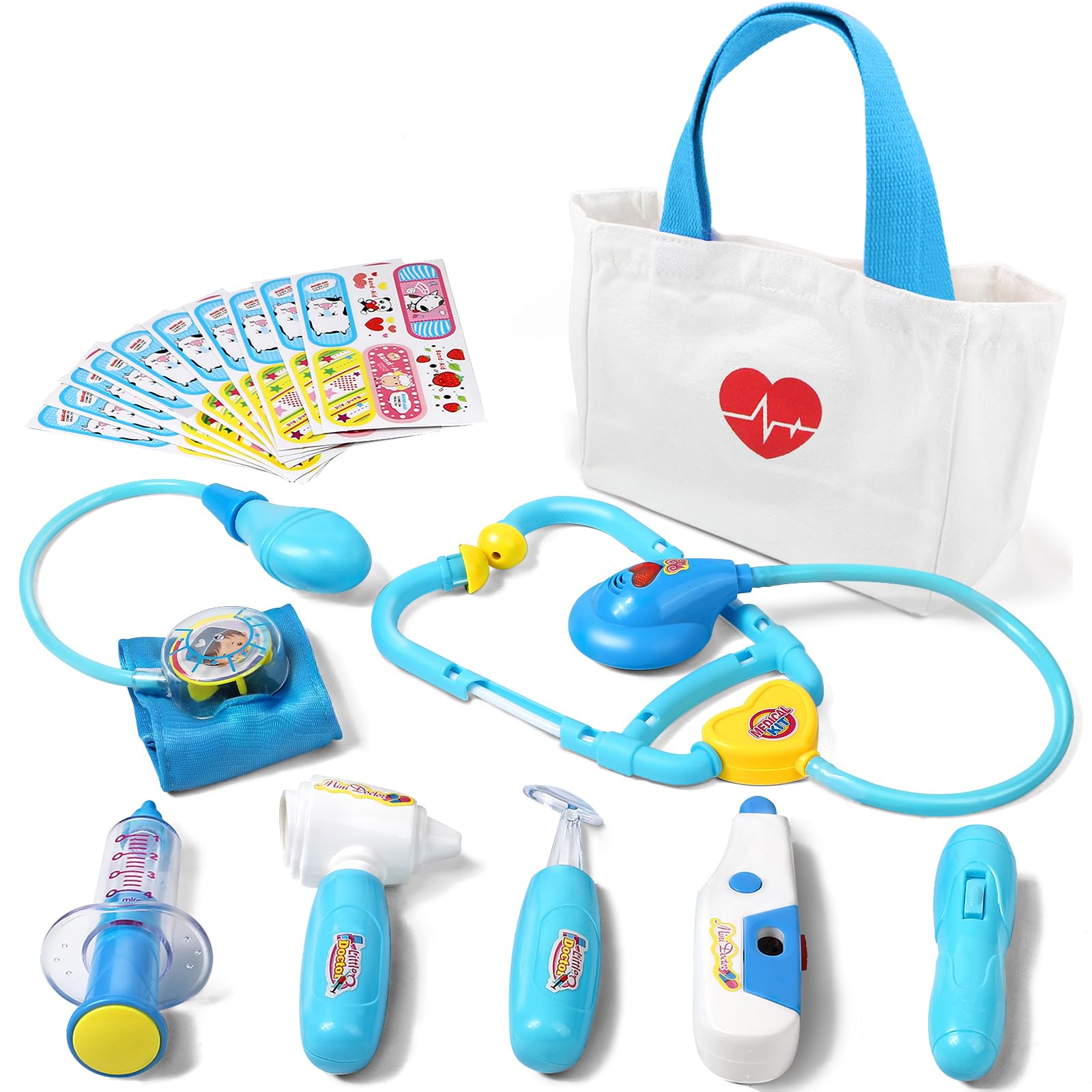 Liberry doctor kit toddler bag for portable pretend play and easy clean-up.