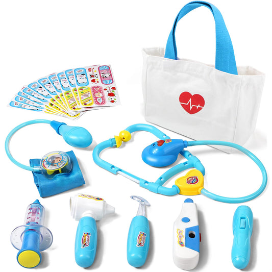 Liberry doctor kit toddler bag for portable pretend play and easy clean-up.