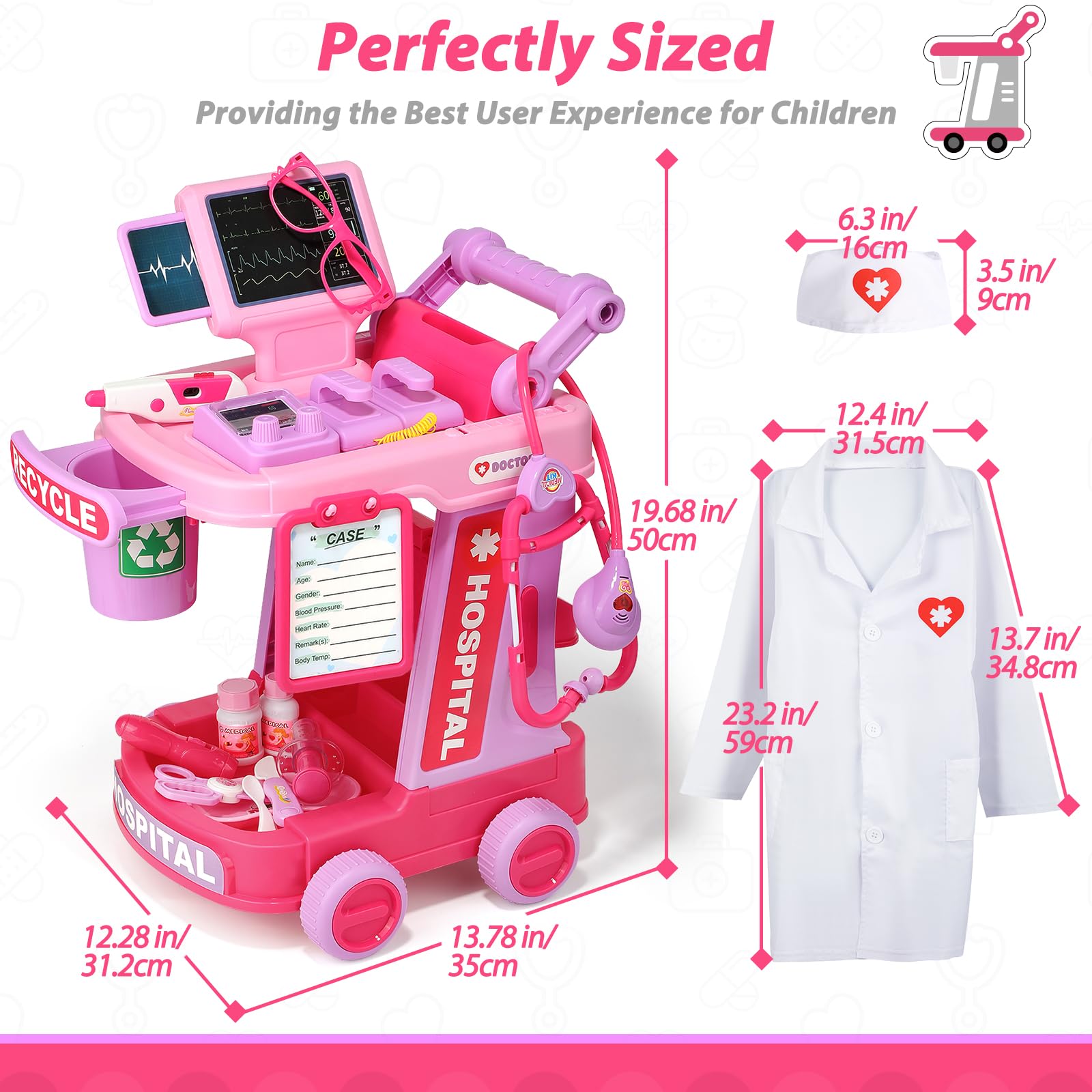 Liberry ECG display adds visual storytelling to pediatric pretend doctor play.