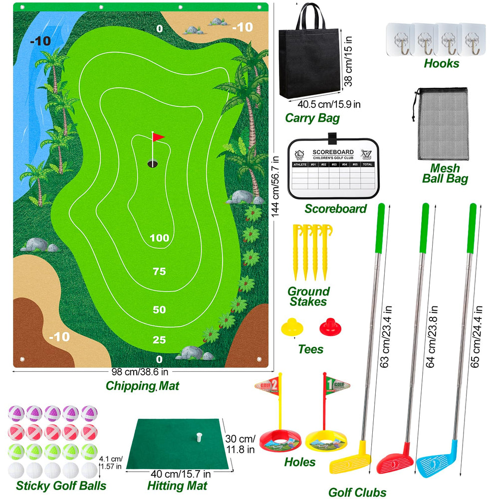 Liberry green hitting mat and chipping mat setup for realistic practice.