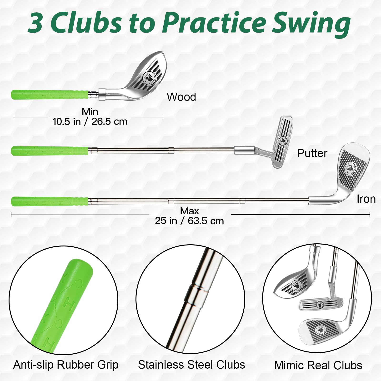 Liberry retractable shafts adjust as kids grow, promoting comfortable grip and longer use