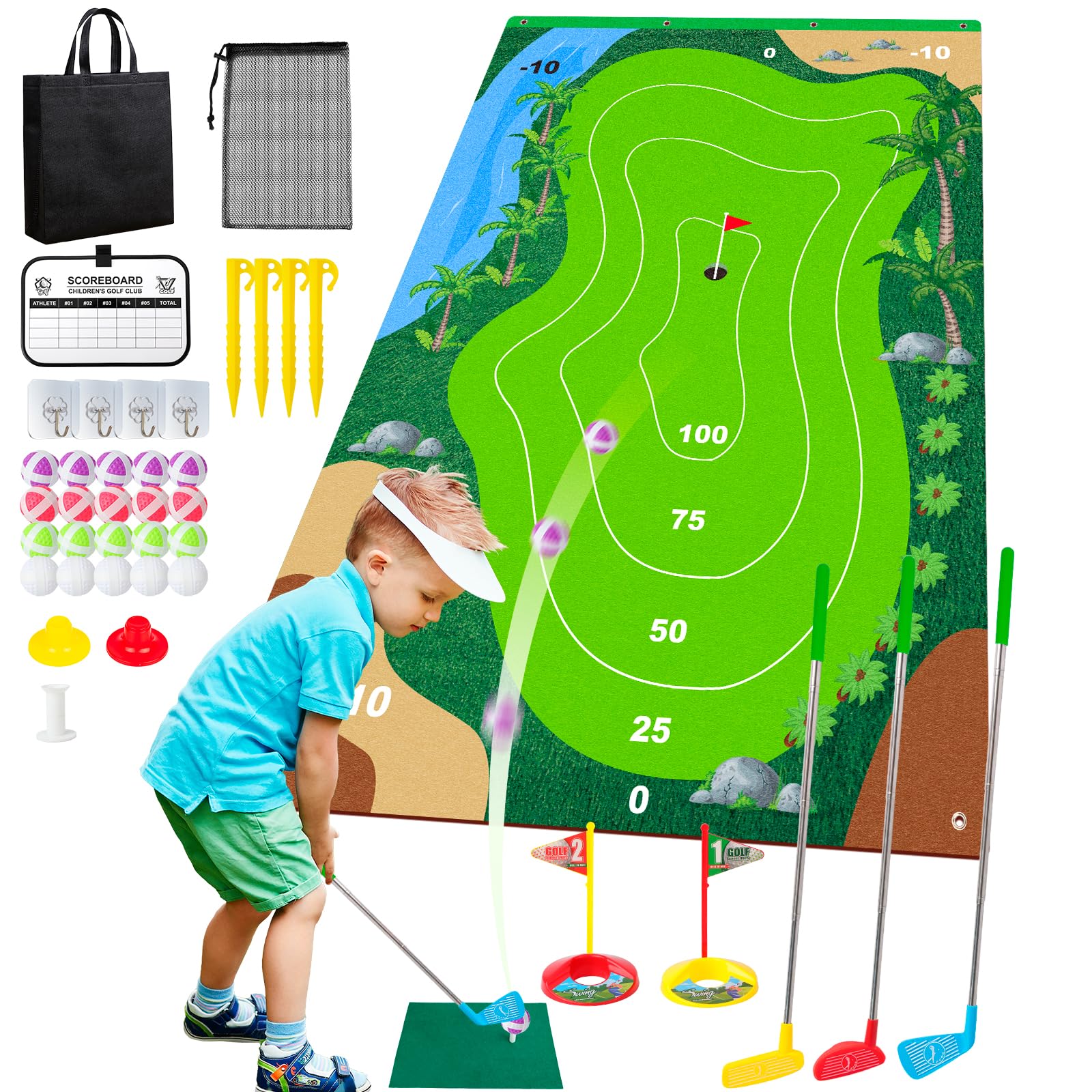 Liberry Kids Golf Set full kit for versatile indoor and outdoor play.