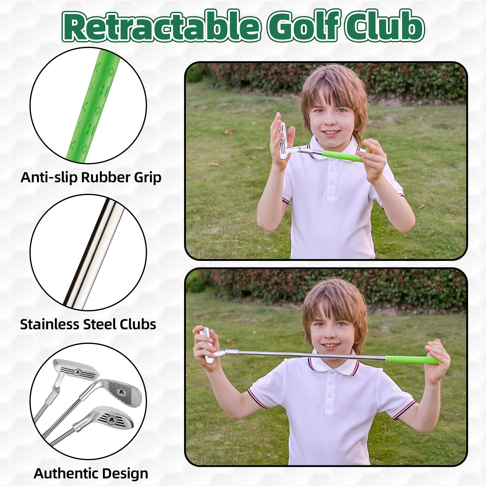 Liberry putting mat with trajectory lines guiding rhythm and aim for kids.