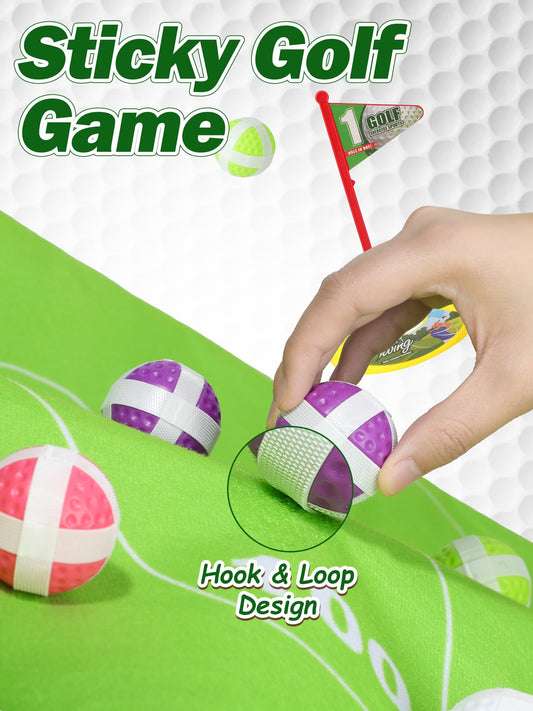 Liberry multi-use chipping mat hung on wall for wall-ready practice.