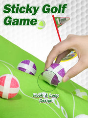 Liberry multi-use chipping mat hung on wall for wall-ready practice.