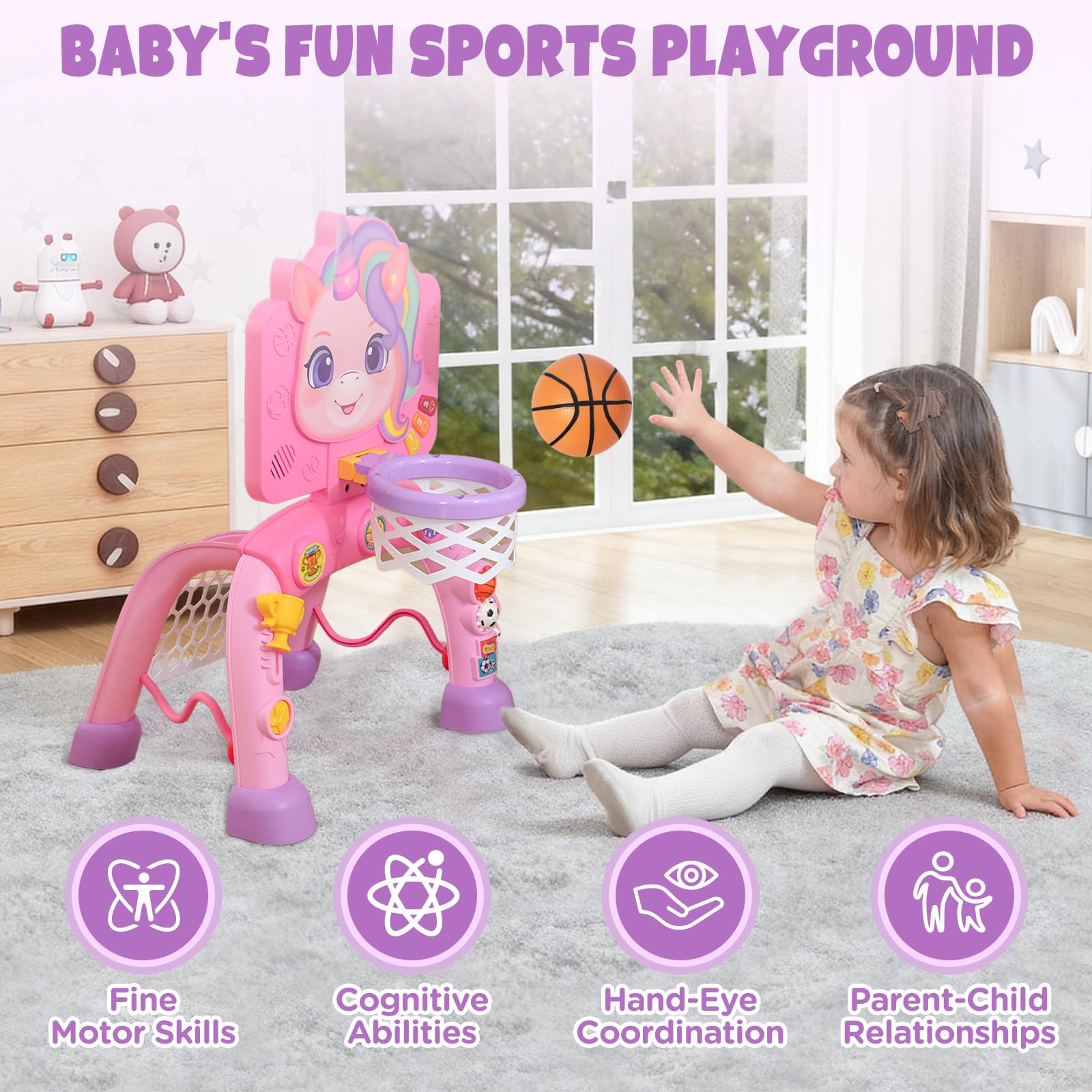 Liberry safe sturdy base keeps the 2-in-1 toy stable.