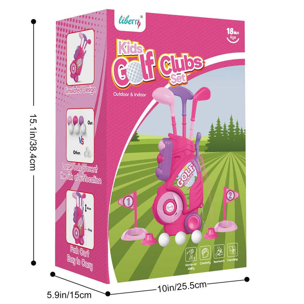 Liberry colorful golf balls pink and white promote safe engaging play.