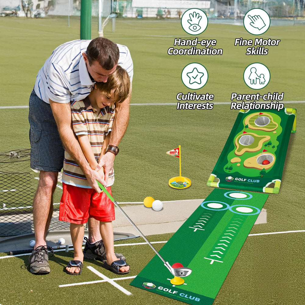 Liberry toddler wood club designed for realistic swing practice and confidence.