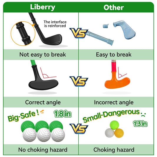Liberry toddler golf clubs for small hands with realistic feel