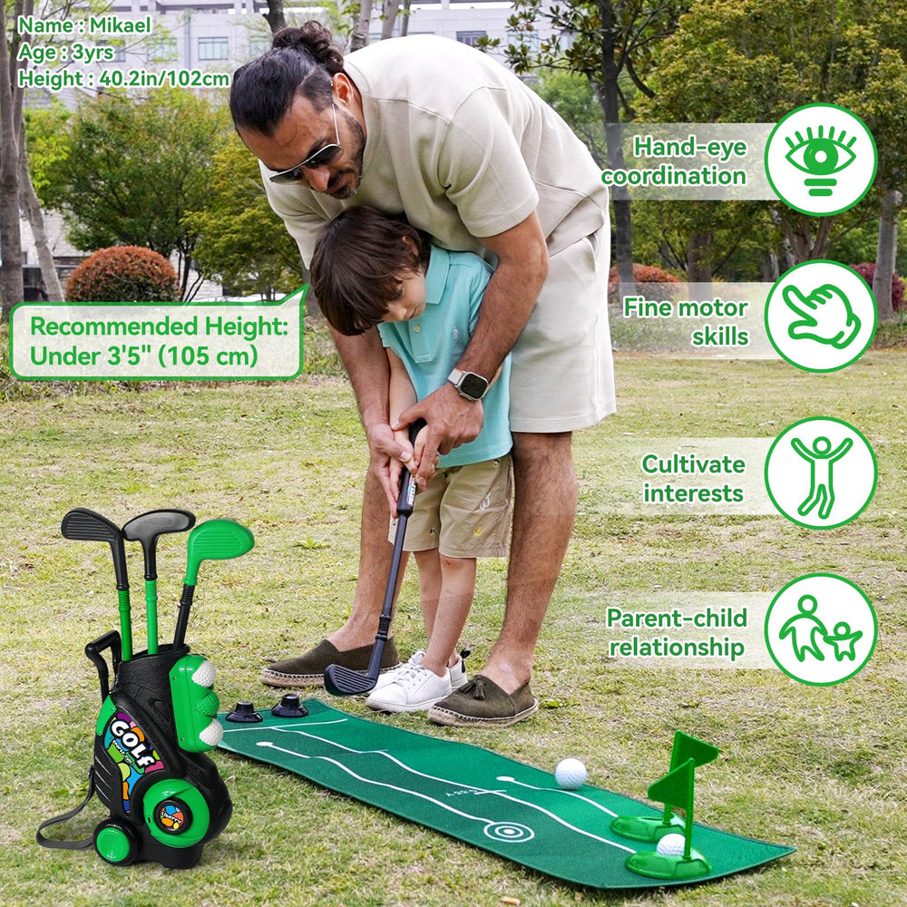 Liberry golf holes serve as reusable targets to improve aim