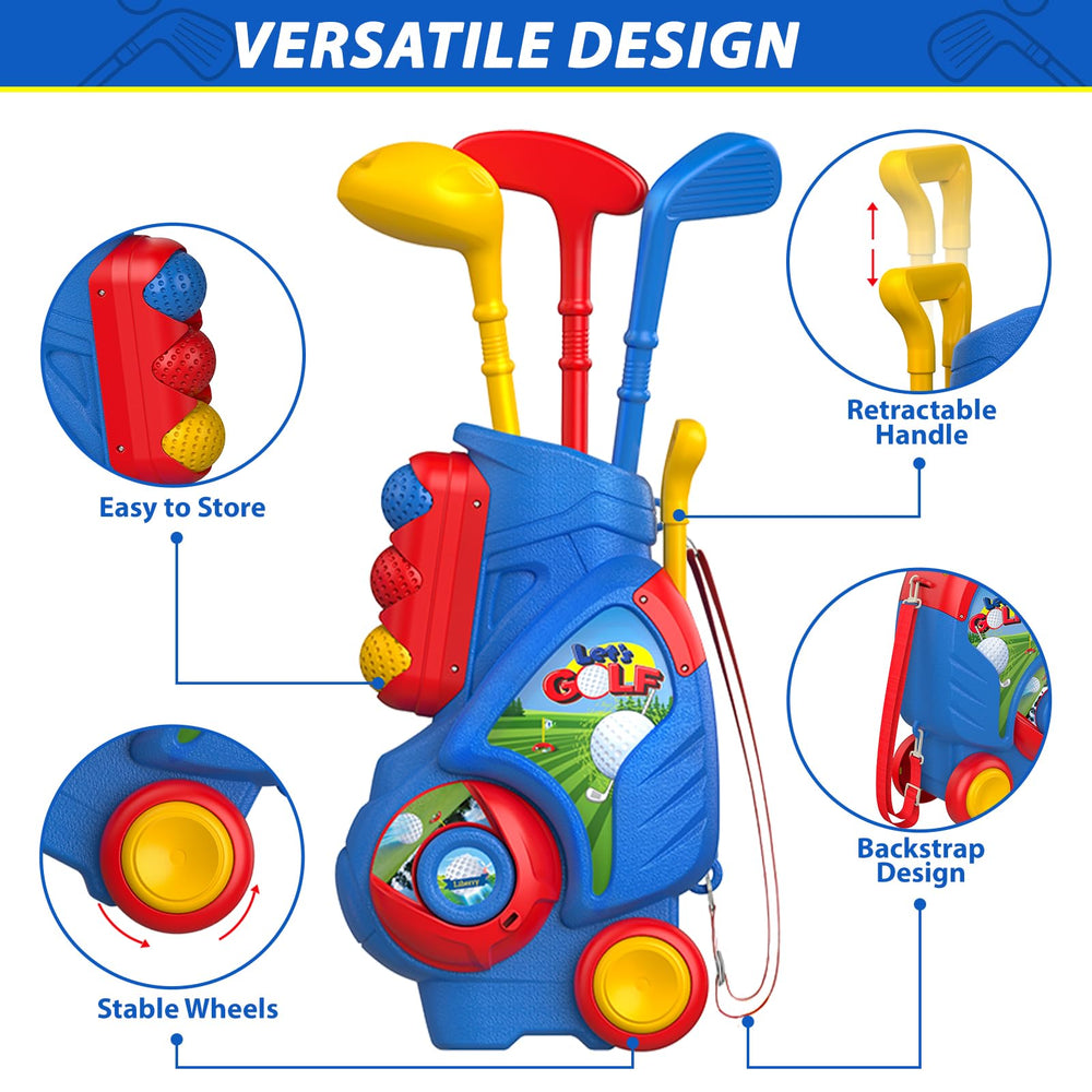 Liberry golf set accessory strap keeps pieces organized for travel.