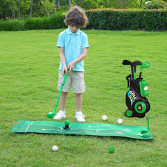 Liberry Toddler Golf Set handle and wheels enable simple transport.