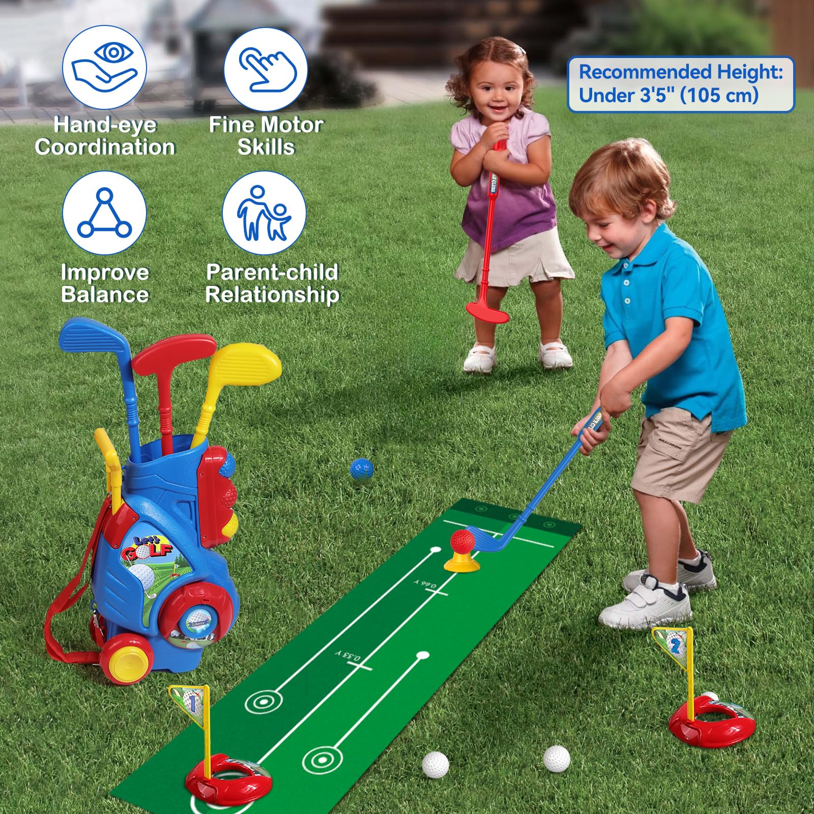 Liberry irons club supports beginners in steady, accurate swings.