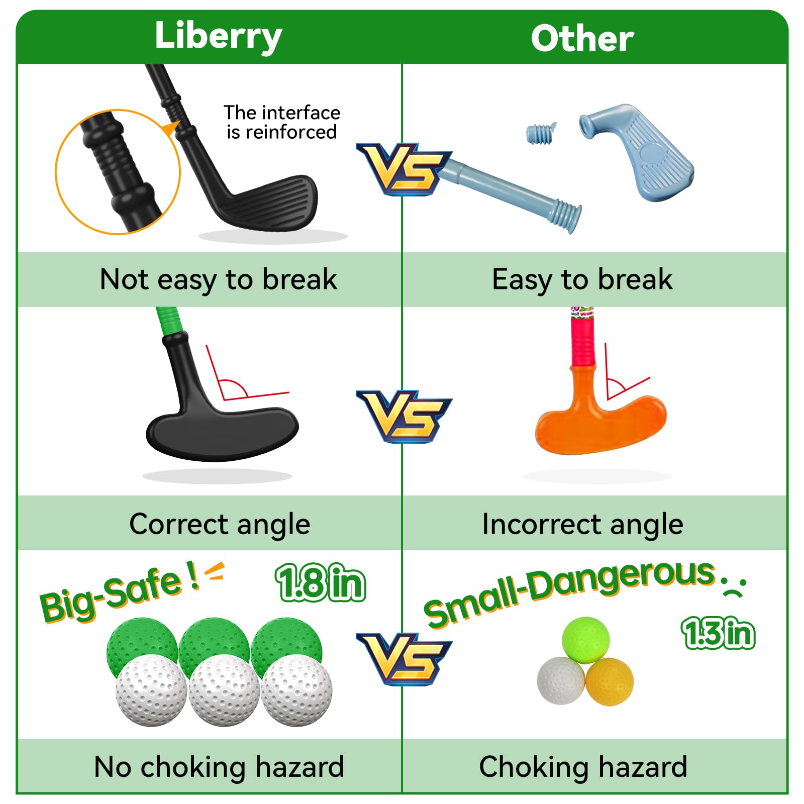 Liberry golf set shoulder strap for easy carrying during play