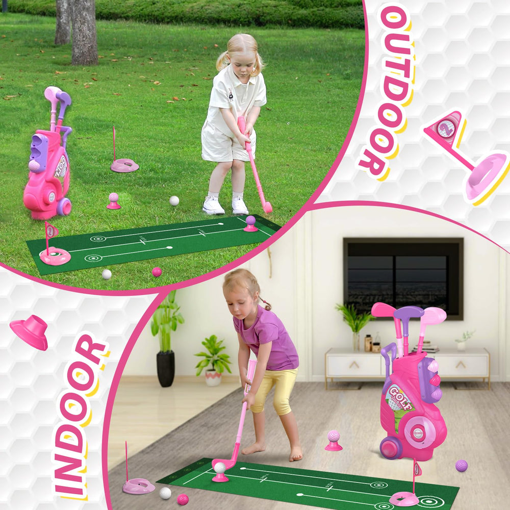 Liberry toddler golf set woods irons putter left-handed friendly clubs