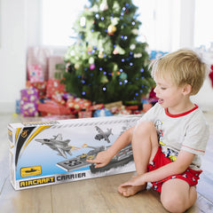 Liberty Imports 33-Inch Aircraft Carrier detailed surface texture enhances realistic pretend play
