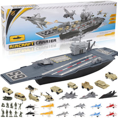 Liberty Imports 33-Inch Aircraft Carrier top view for epic battles and space to play