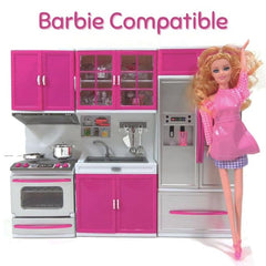 Liberty Imports Barbie-compatible playset supports storytelling with 11-12 inch dolls.