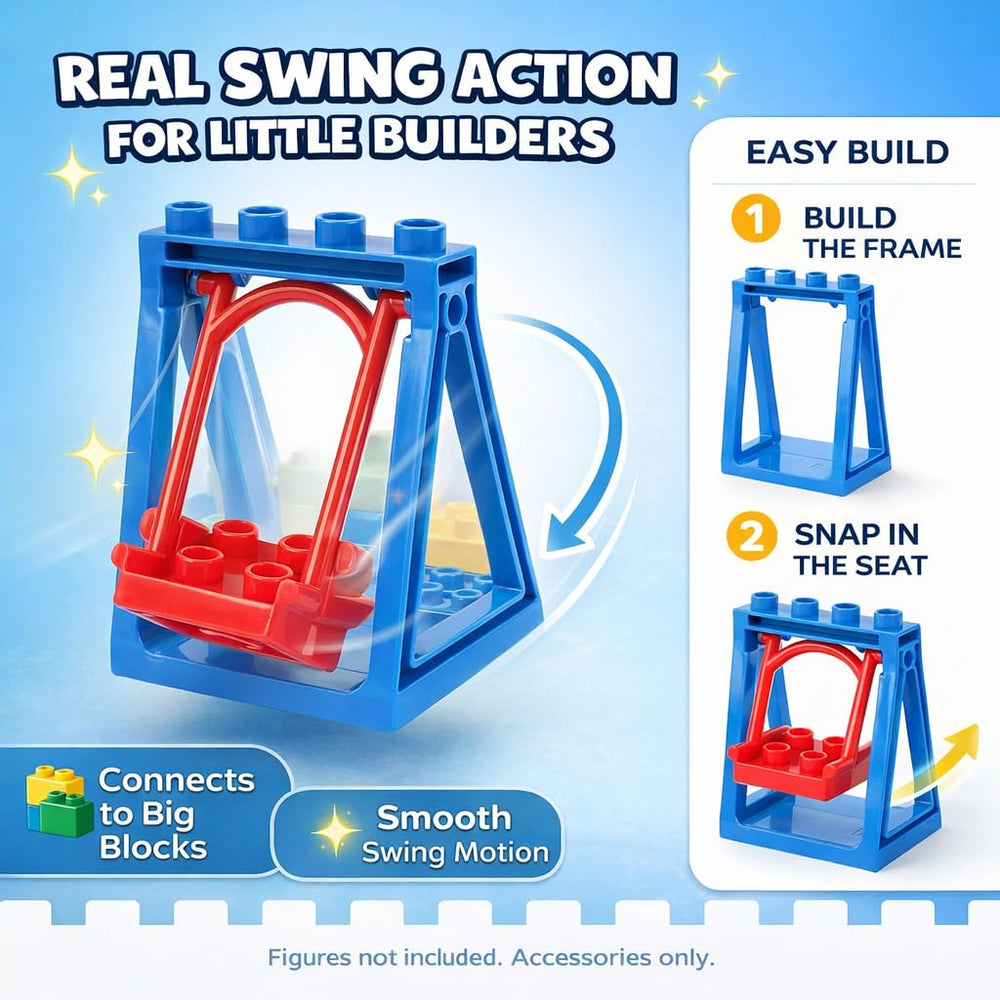 Liberty Imports playground blocks seesaw engages balance and motor skills during family activity.