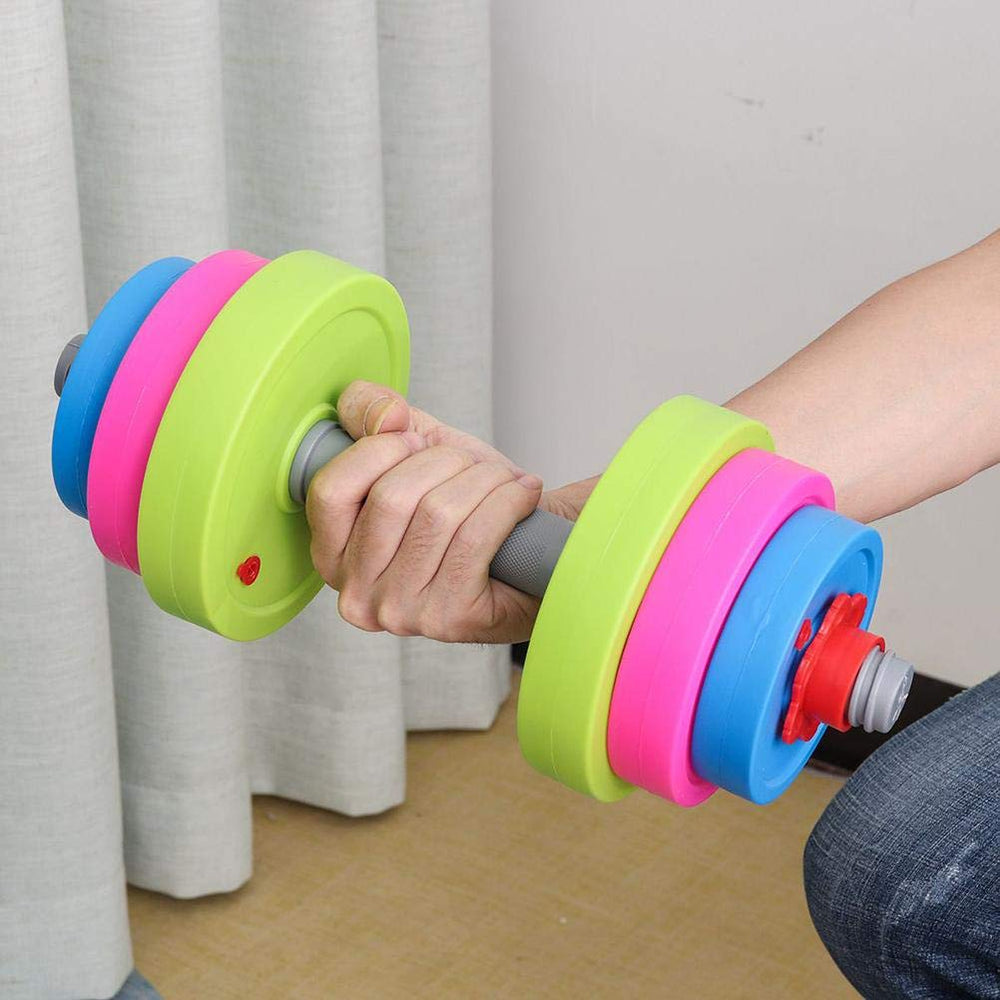 Liberty Imports bright ABS plastic dumbbell with durable, colorful design for kids' play