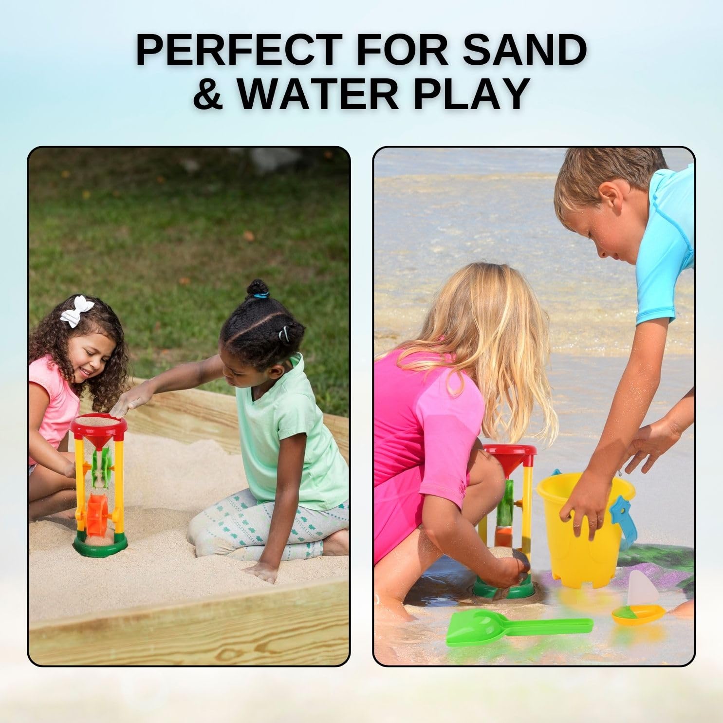 Liberty Imports bucket and animal molds for creative sand sculptures.