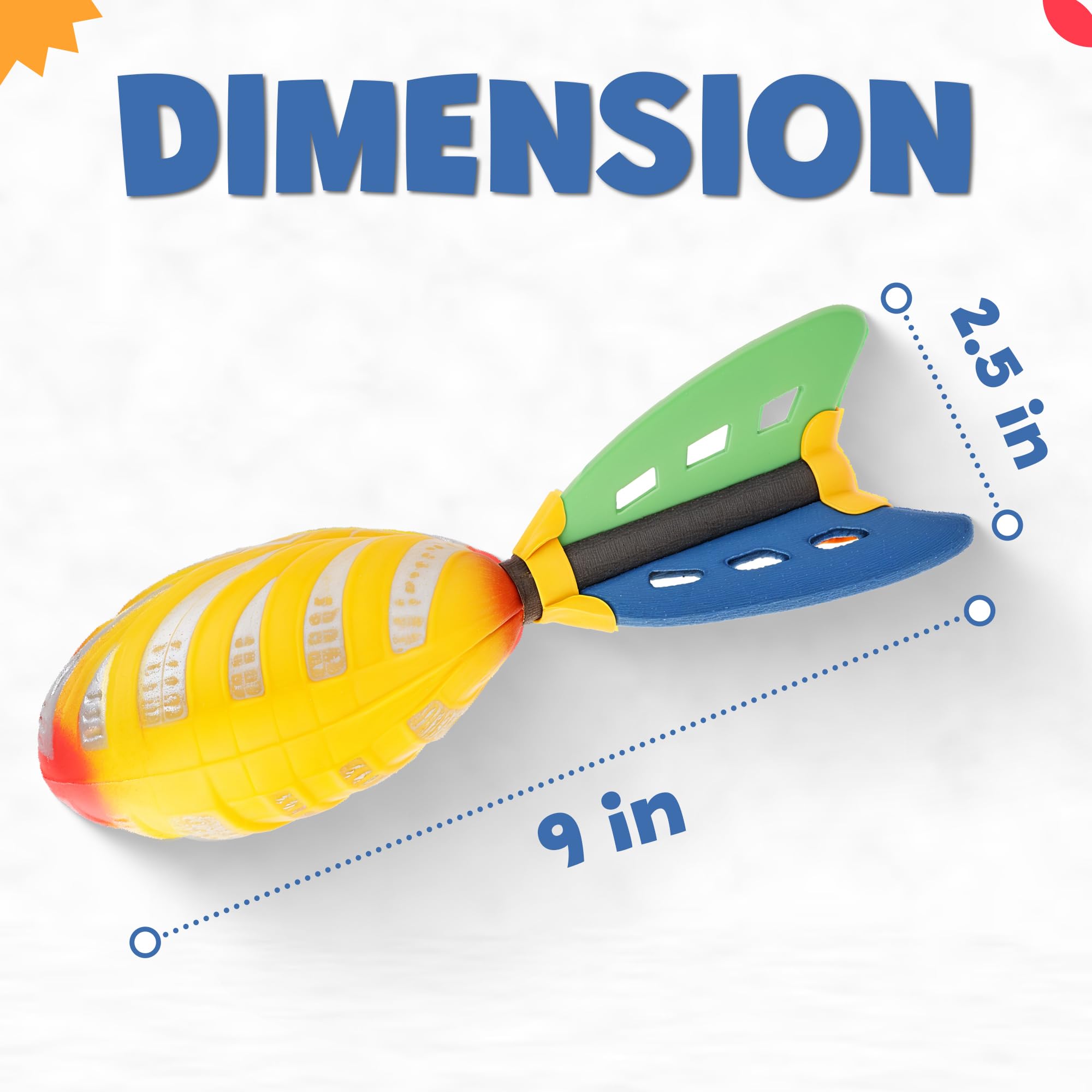 Liberty Imports colorful fins help stabilize flight for pro-like throws in streets and parks.