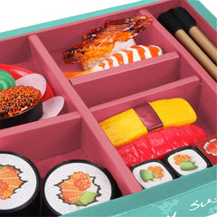 Liberty Imports cut and assemble sushi pieces to encourage fine motor skills during play.