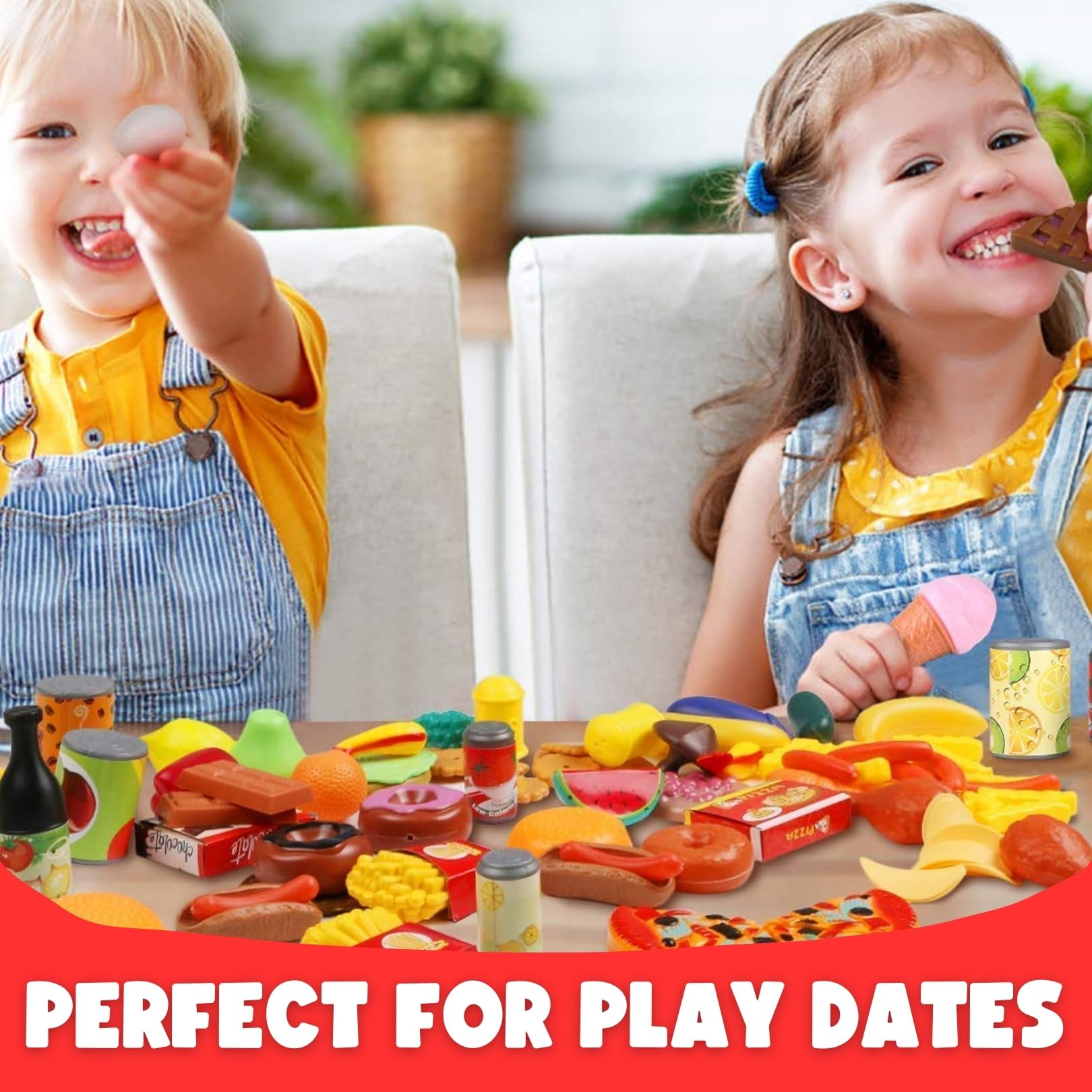 Liberty Imports Deluxe pretend food snacks for quick pretend meals.