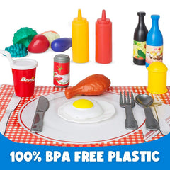 Liberty Imports Deluxe pretend food vegetables for realistic kitchen pretend play.