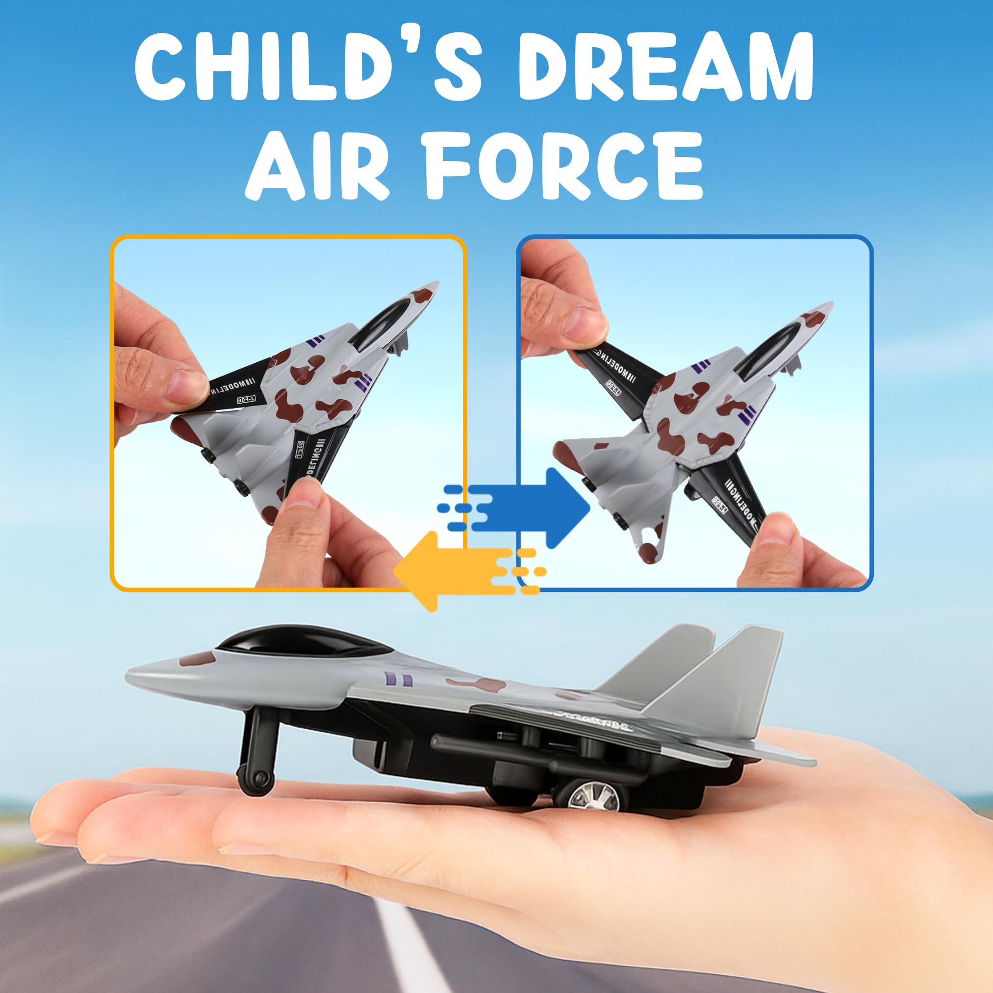 Liberty Imports durable die-cast metal jet for long-lasting play