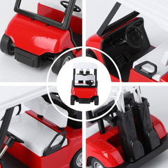 Liberty Imports diecast golf cart with golf bags and clubs for realistic display