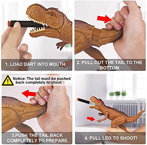 Tail-pull firing mechanism facilitates intuitive kid-friendly operation