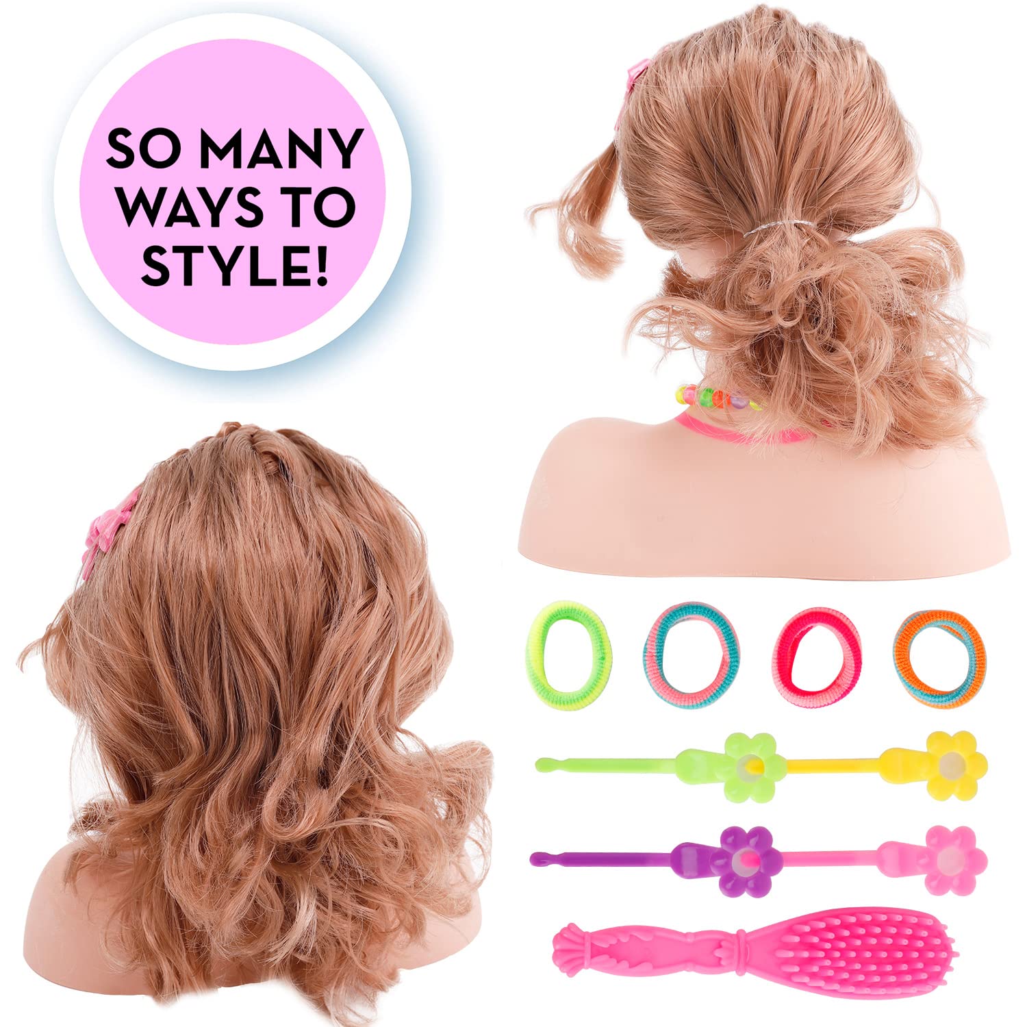 Liberty Imports 9x8x4 inch doll head for easy grip and styling