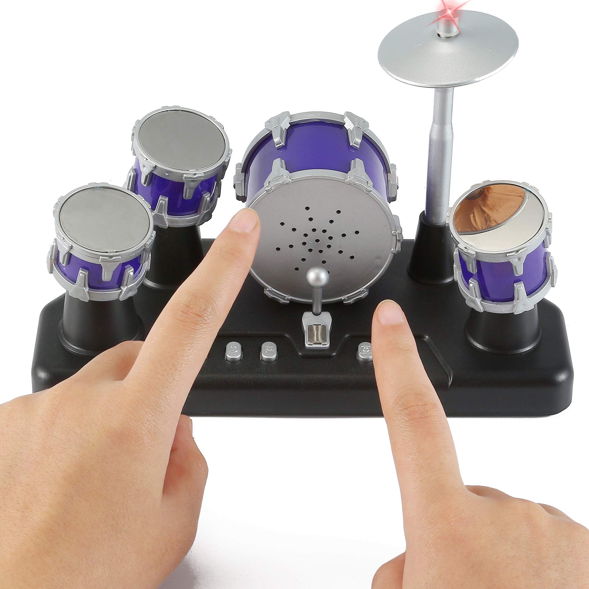 Liberty Imports Finger Drum Set on desk top view showing compact design for quick jams